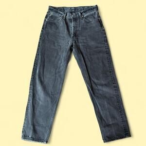 Levi's 550 Black Denim Straight Leg Jeans 34x33